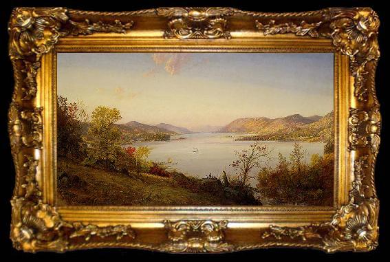 framed  Jasper Francis Cropsey Greenwood Lake, ta009-2